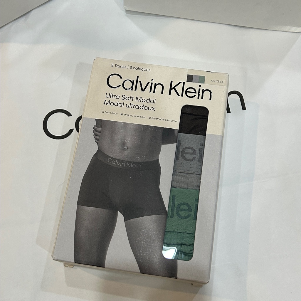 Calvinklein Cotton Stretch Extensible Men Quick Dry Stretch Trunks 3-Pack Dark